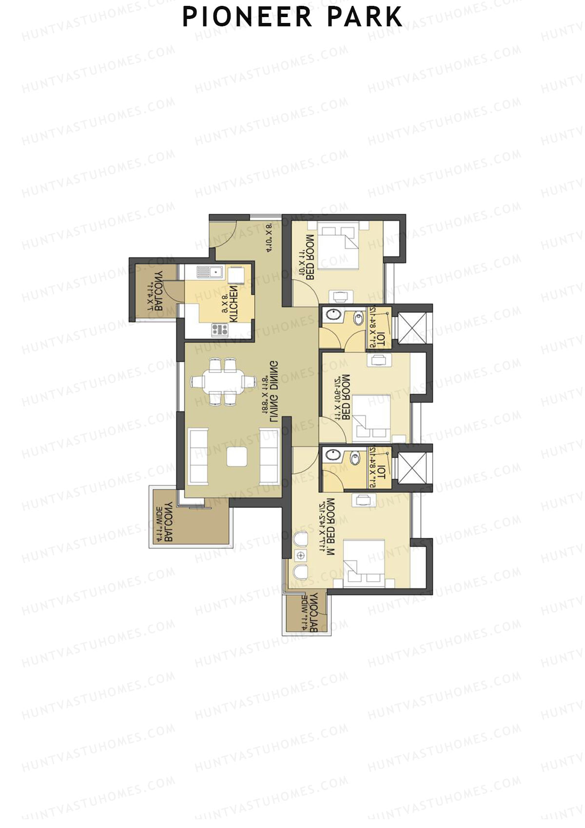 Pioneer Park Tower A Unit 4 Floor Plan