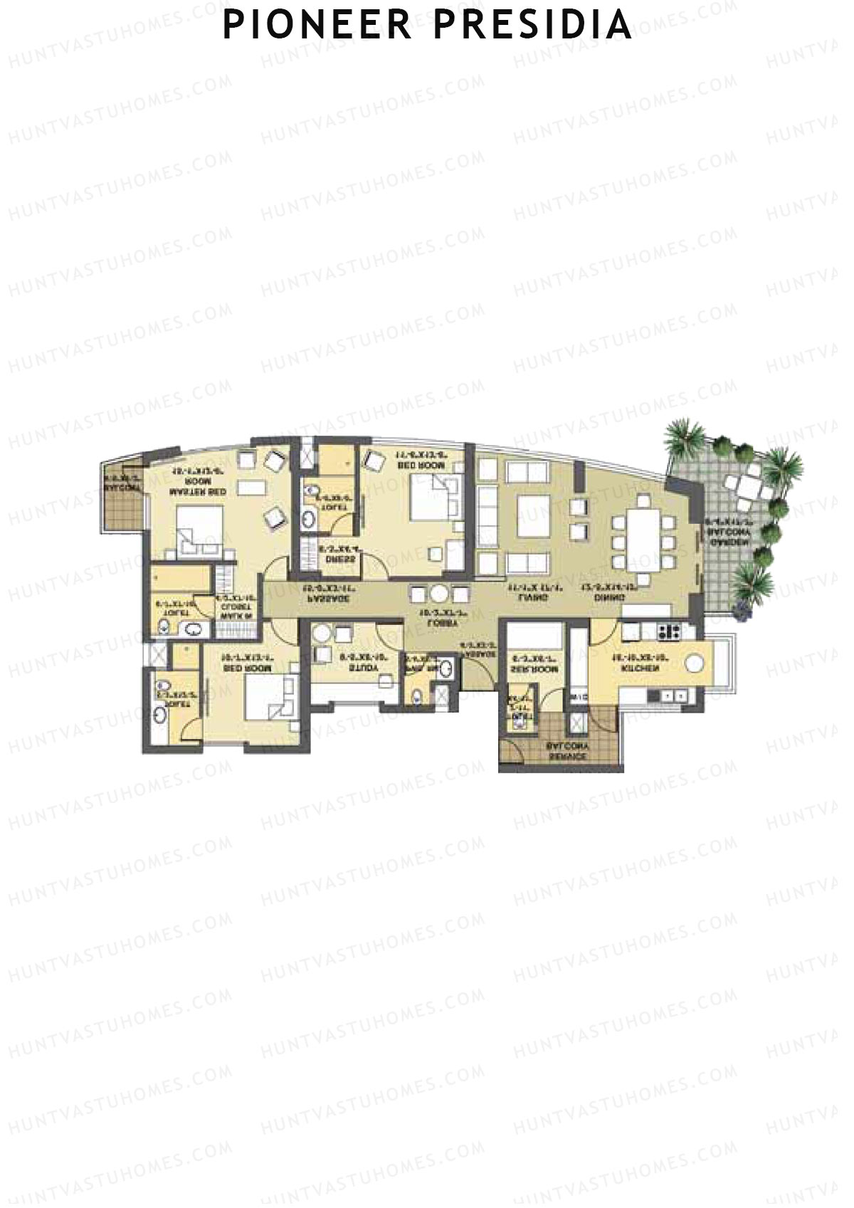 Pioneer Presidia Tower D Unit 2 Floor Plan