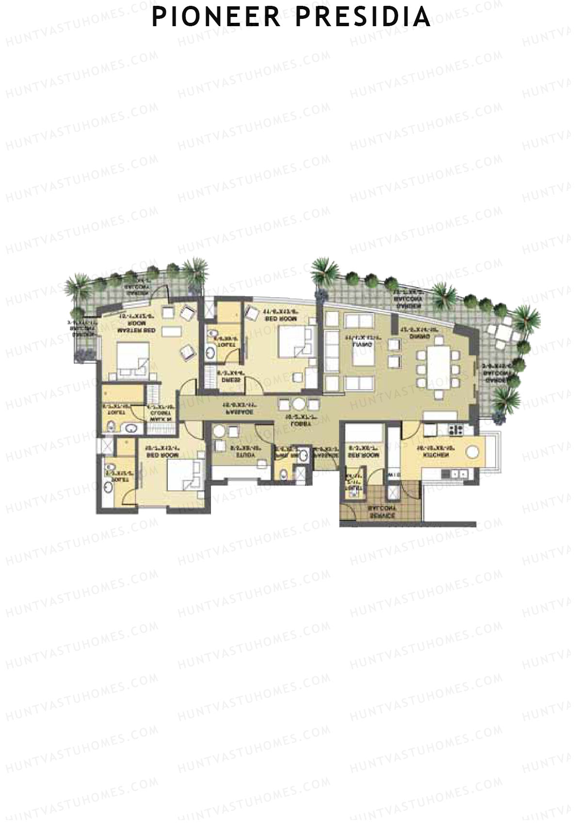 Pioneer Presidia Tower D Unit 2 Floor Plan