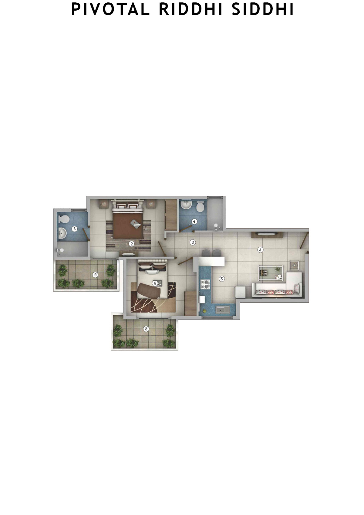 Pivotal Riddhi Siddhi Tower 8 Unit 7 (Type B) Floor Plan