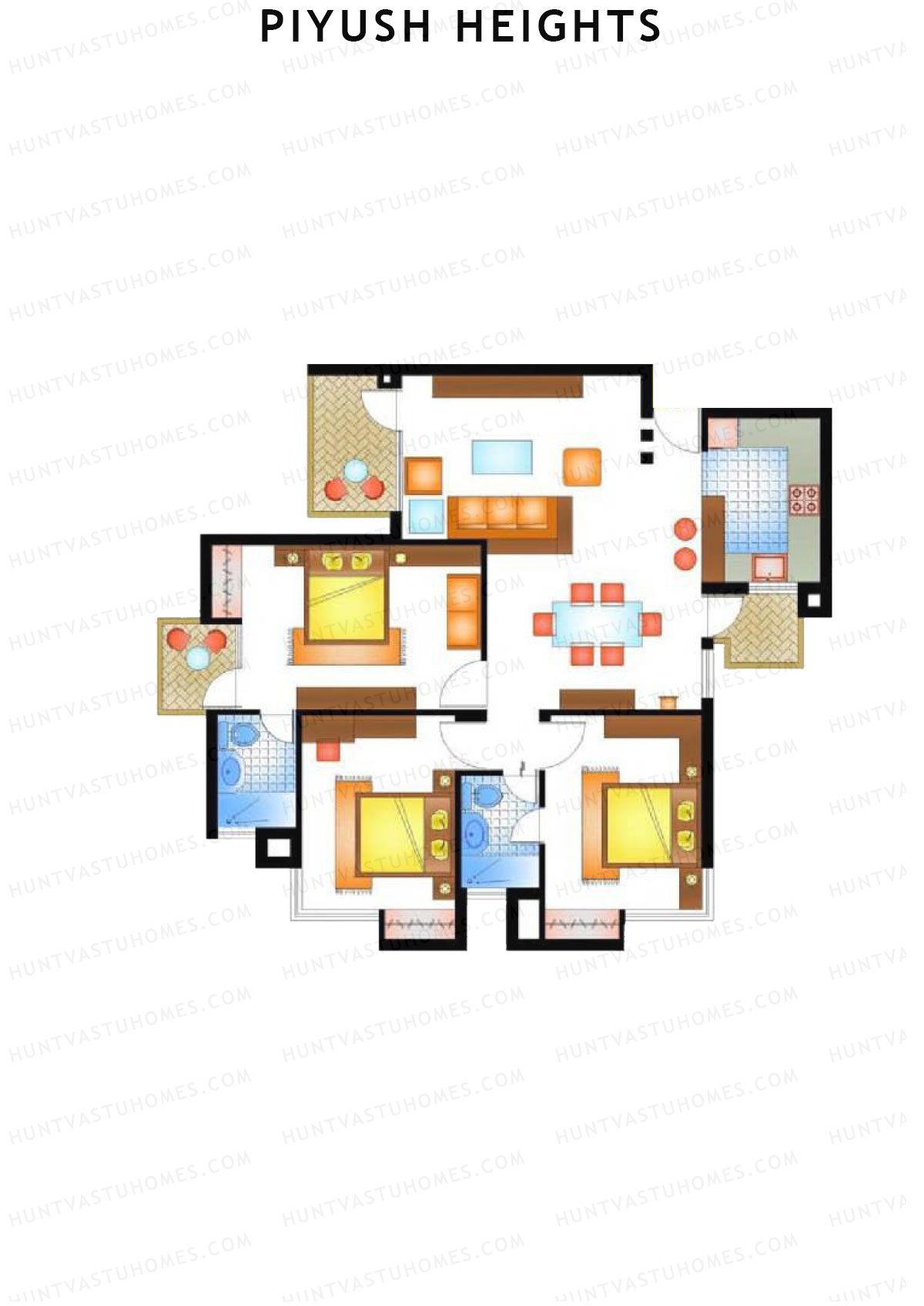 Piyush Heights Tower C Unit 1 Floor Plan