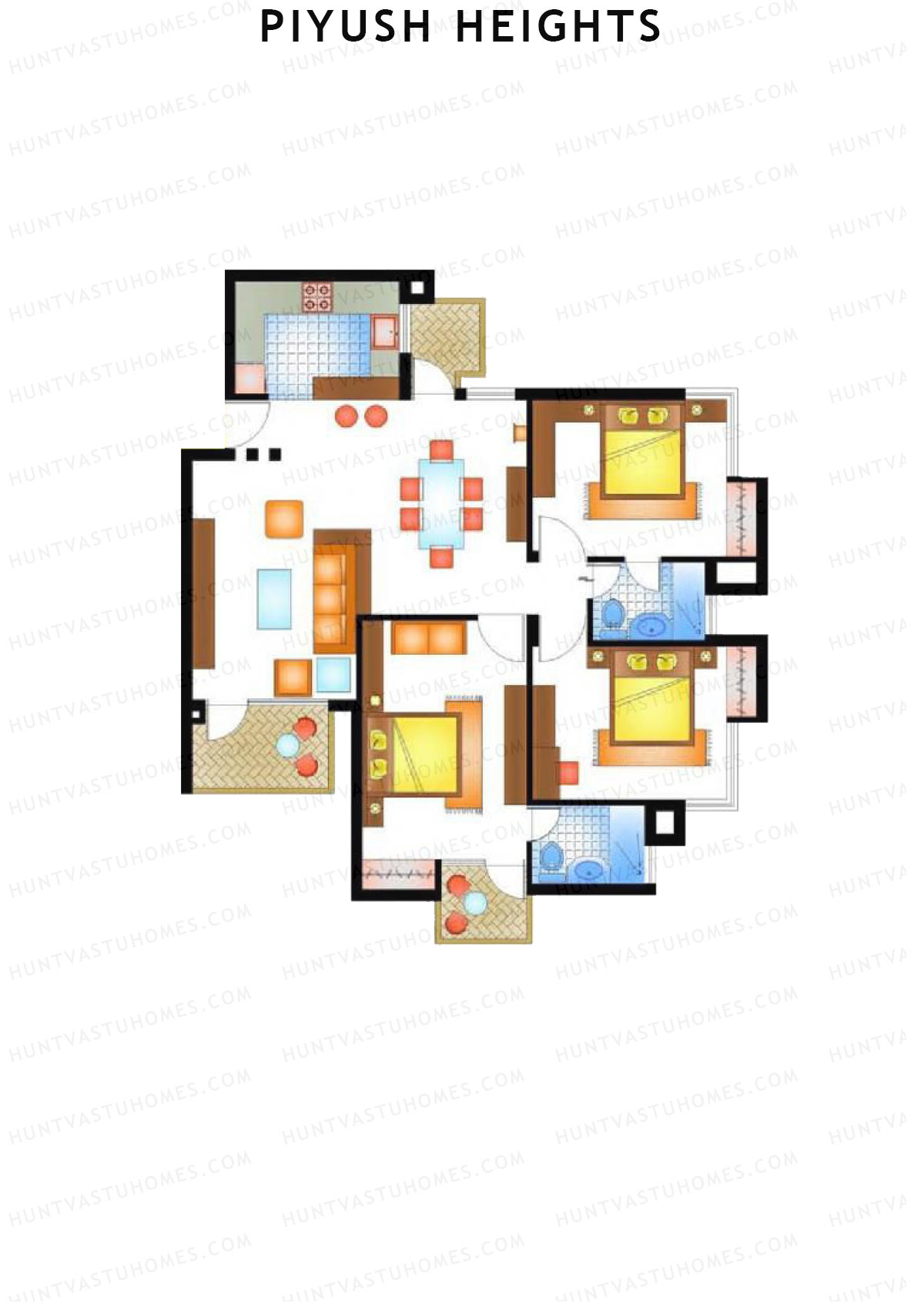 Piyush Heights Tower E Unit 4 Floor Plan