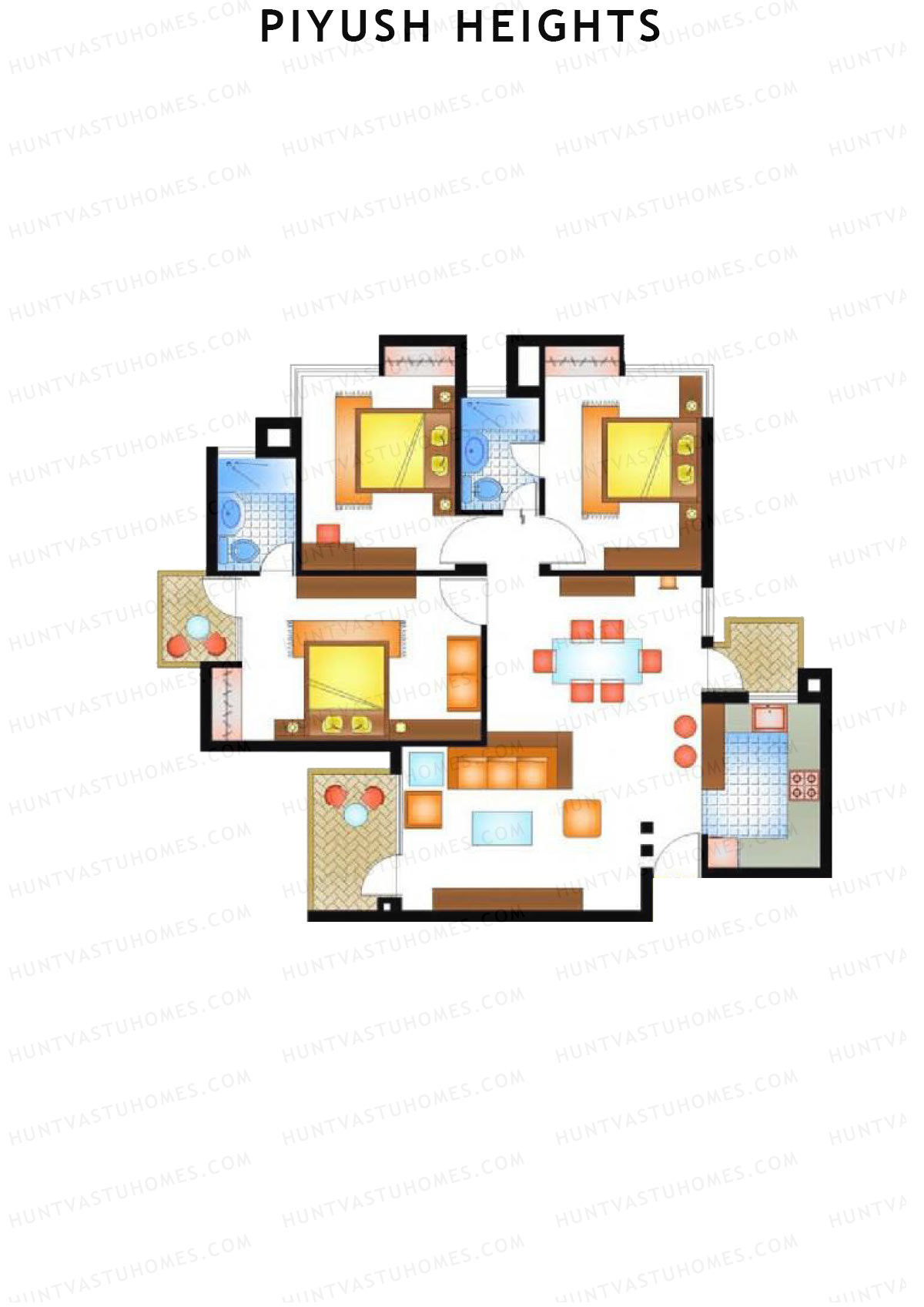 Piyush Heights Tower H Unit 2 Floor Plan