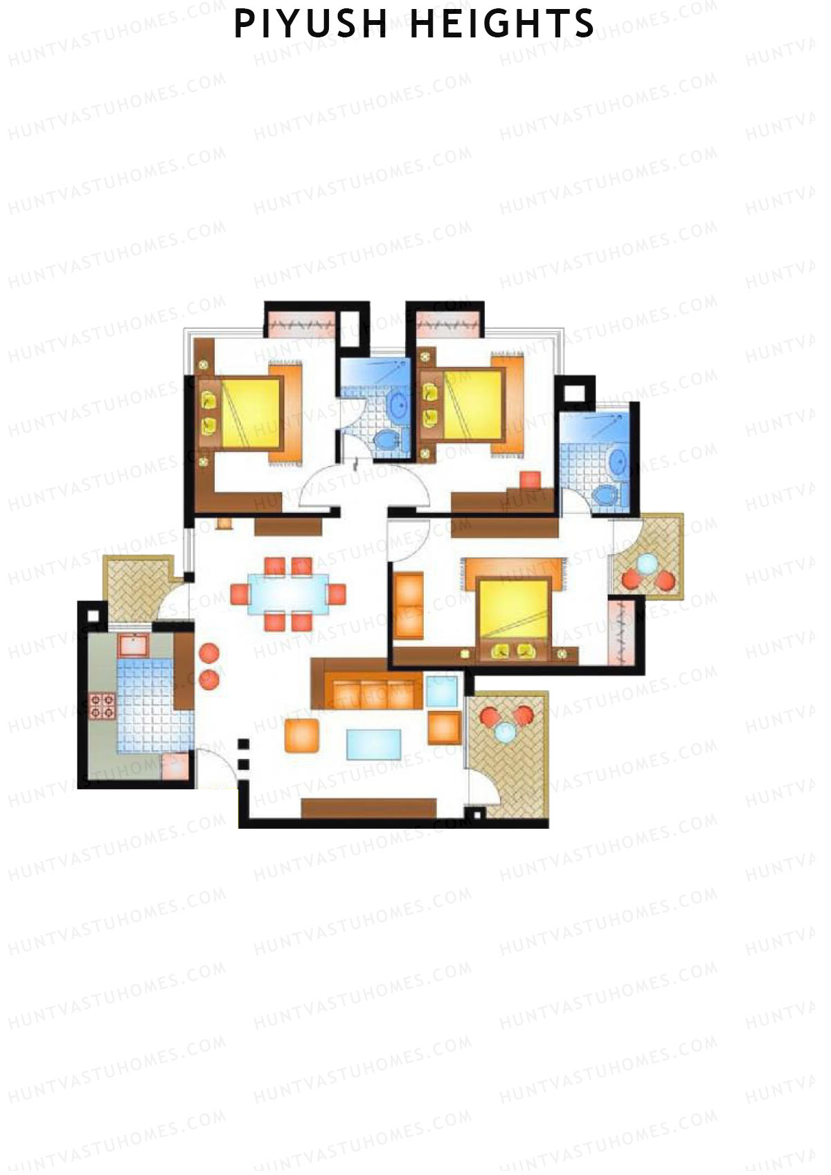 Piyush Heights Tower H Unit 4 Floor Plan