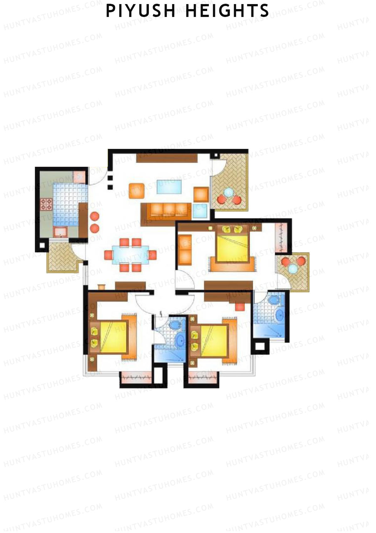 Piyush Heights Tower H Unit 5 Floor Plan