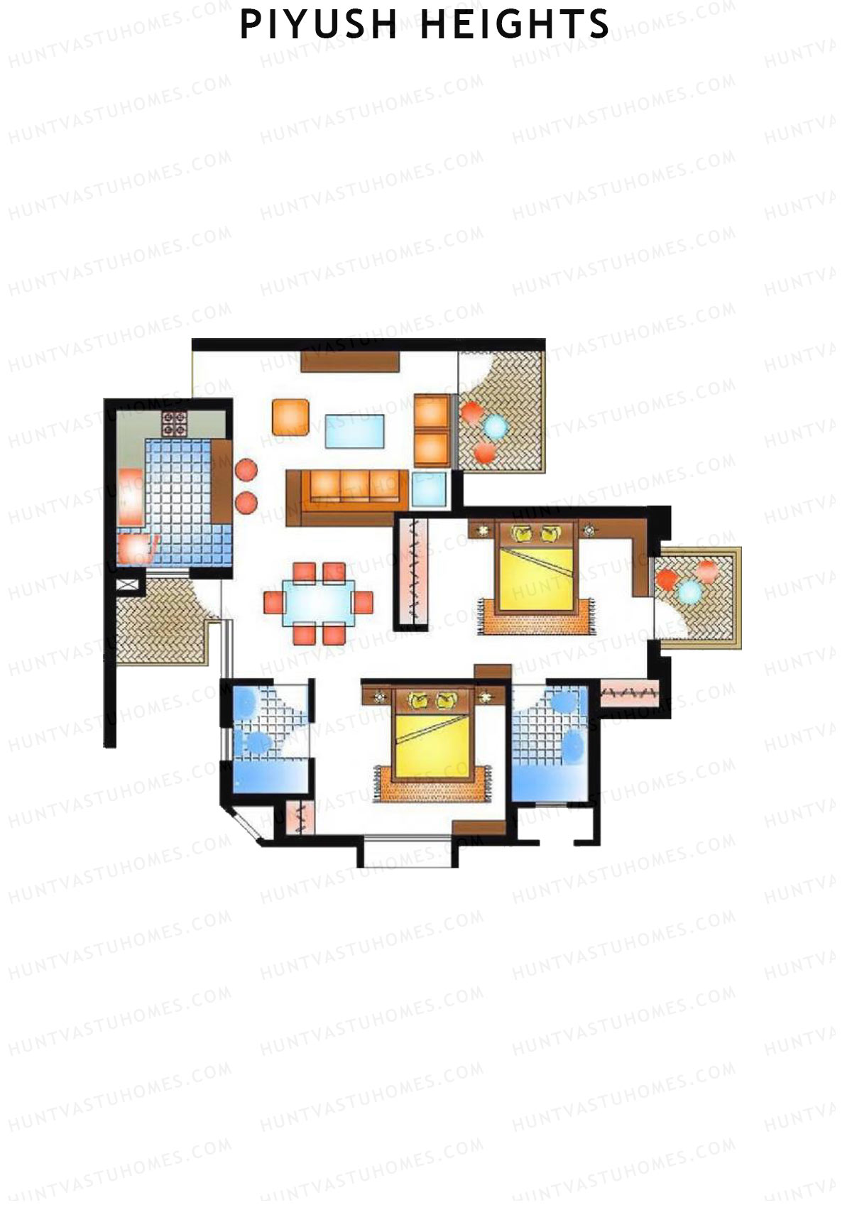 Piyush Heights Tower M Unit 3 Floor Plan