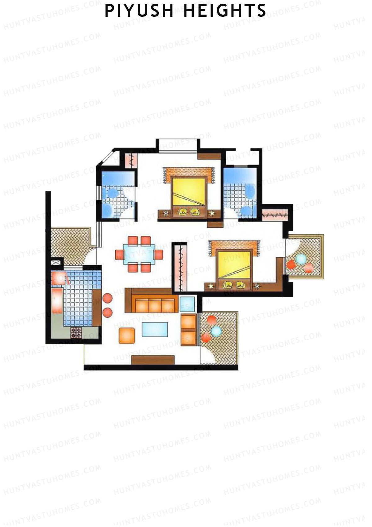 Piyush Heights Tower P Unit 4 Floor Plan