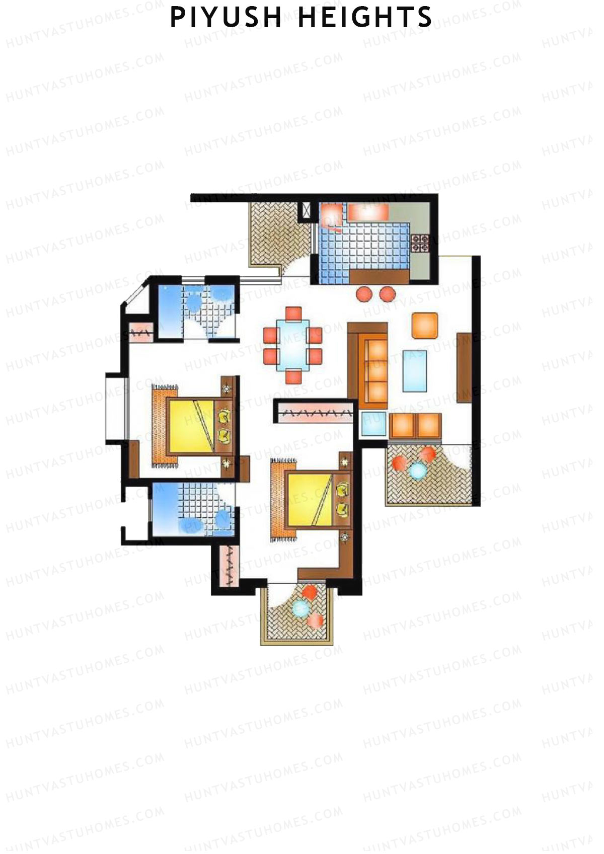 Piyush Heights Tower P Unit 6 Floor Plan