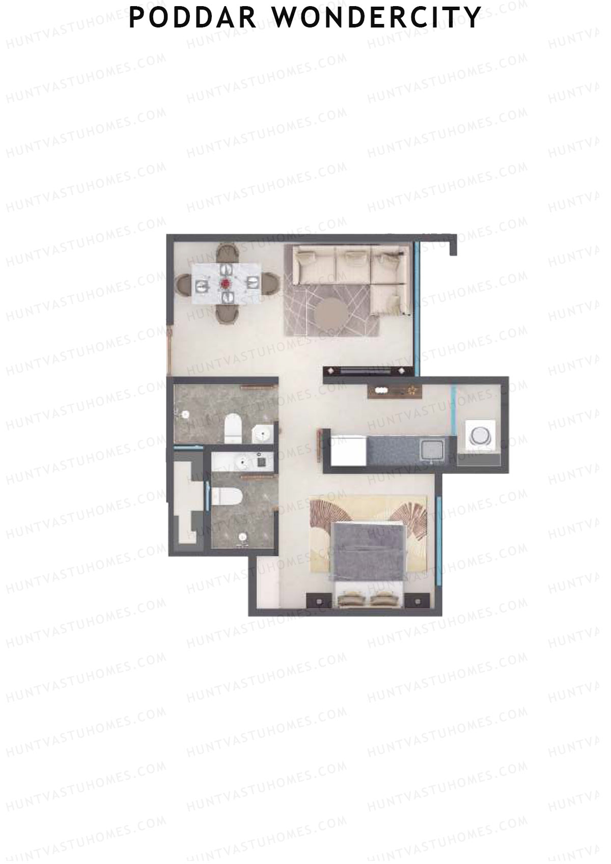 Poddar Wondercity Tower A5 Unit 6 (Type A) Floor Plan
