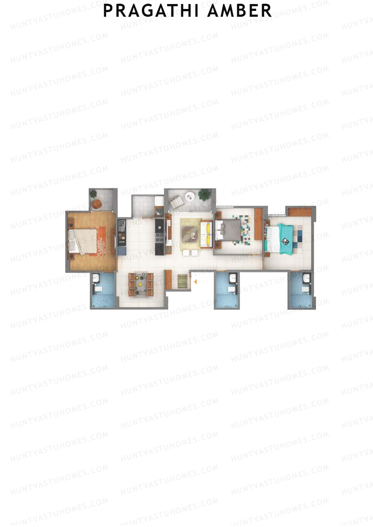 Pragathi Amber Wing B Unit 1 Floor Plan