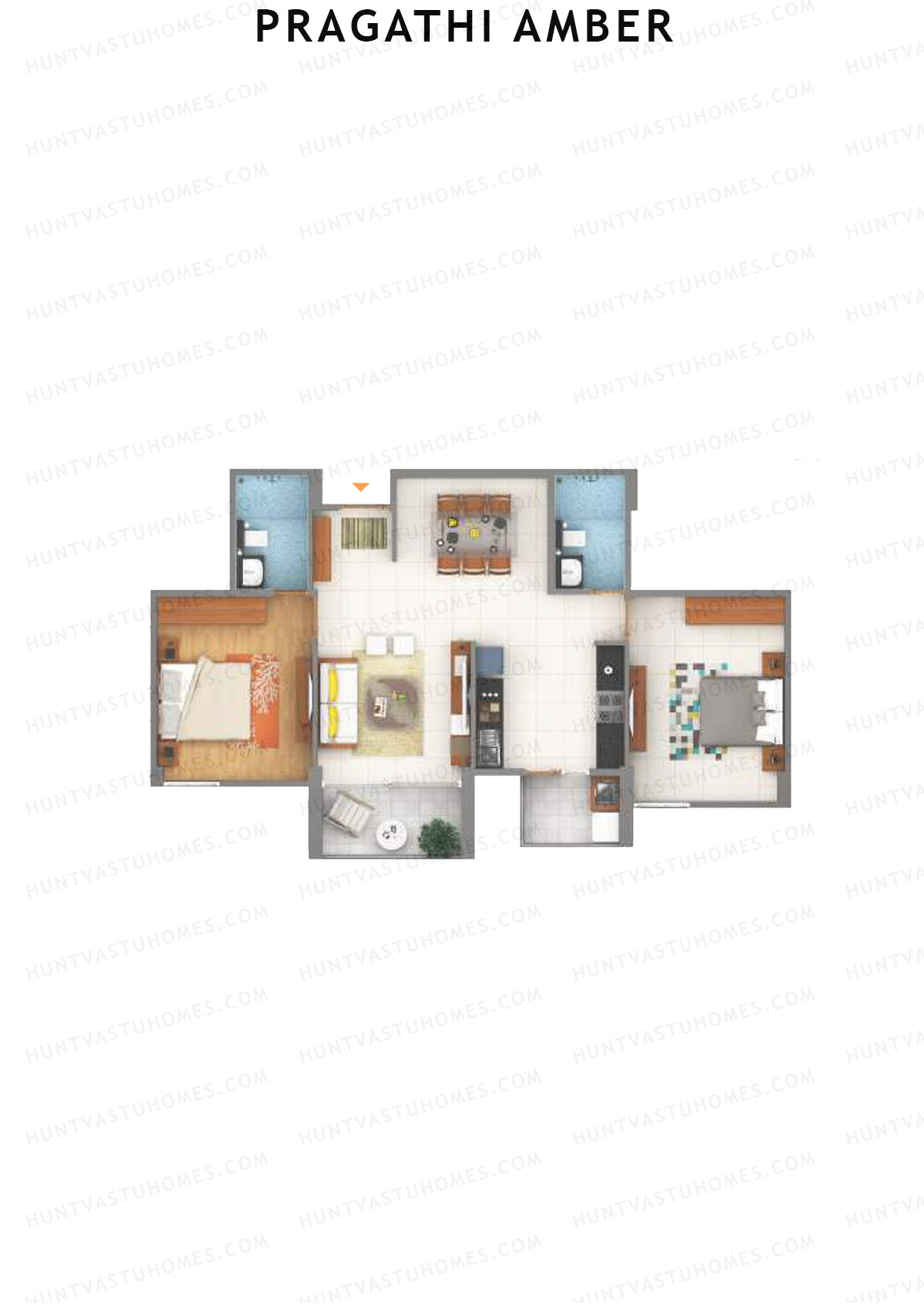 Pragathi Amber Wing B Unit 5 Floor Plan