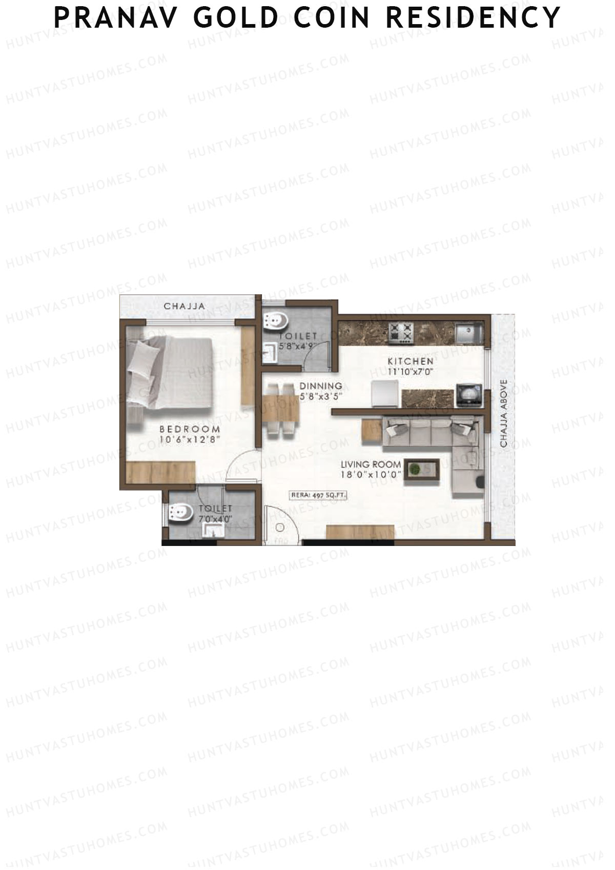 Pranav Gold Coin Residency Tower 1 Unit 1 Floor Plan