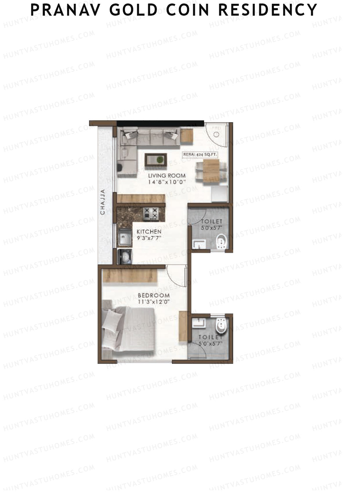 Pranav Gold Coin Residency Tower 1 Unit 3 Floor Plan