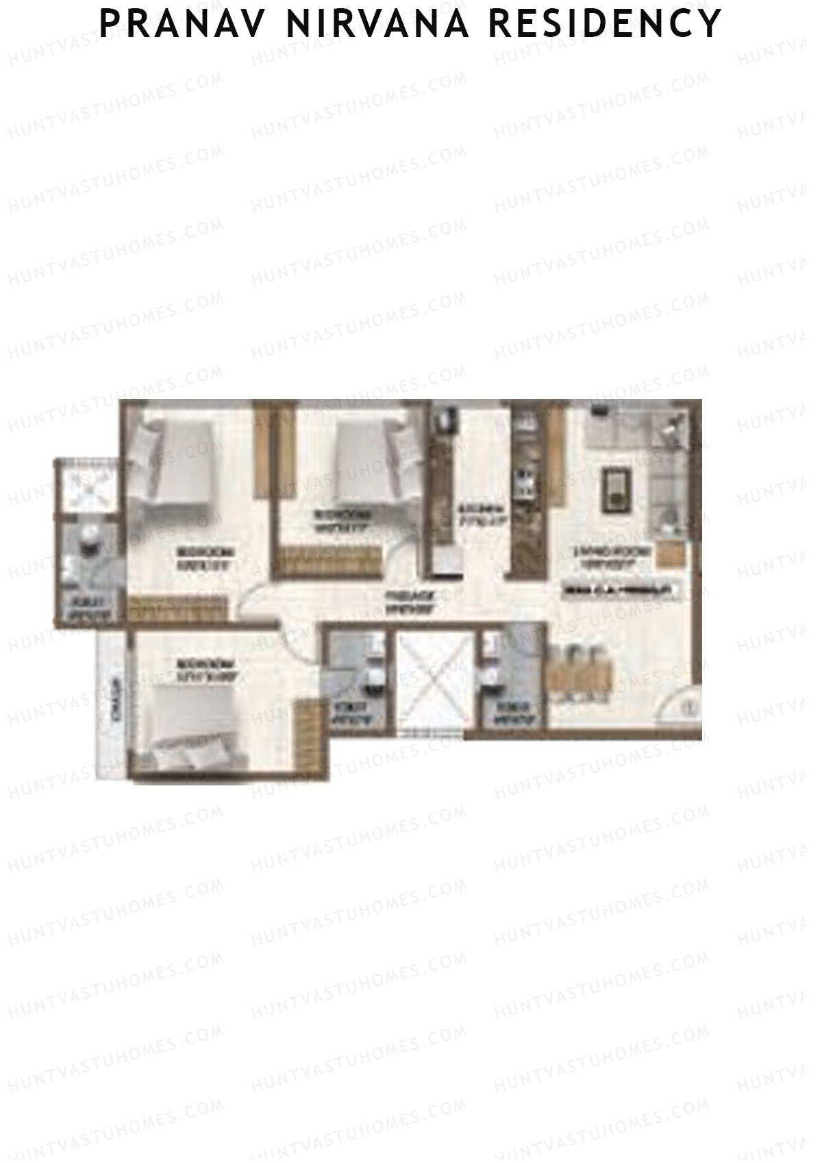 Pranav Nirvana Residency Tower 1 Unit 1 Floor Plan