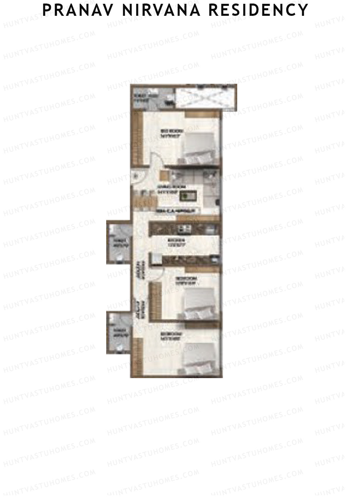 Pranav Nirvana Residency Tower 1 Unit 3 Floor Plan