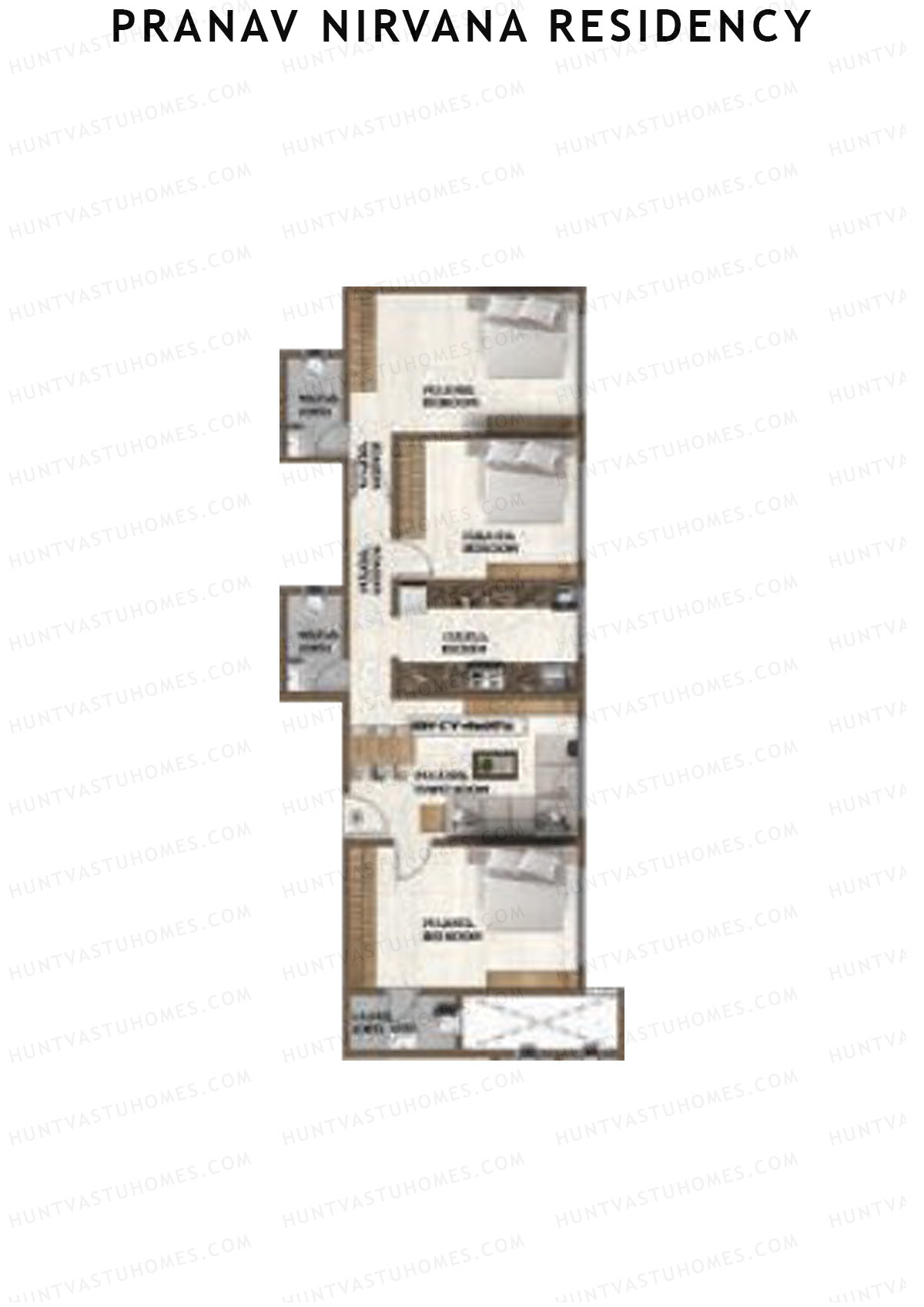 Pranav Nirvana Residency Tower 1 Unit 4 Floor Plan