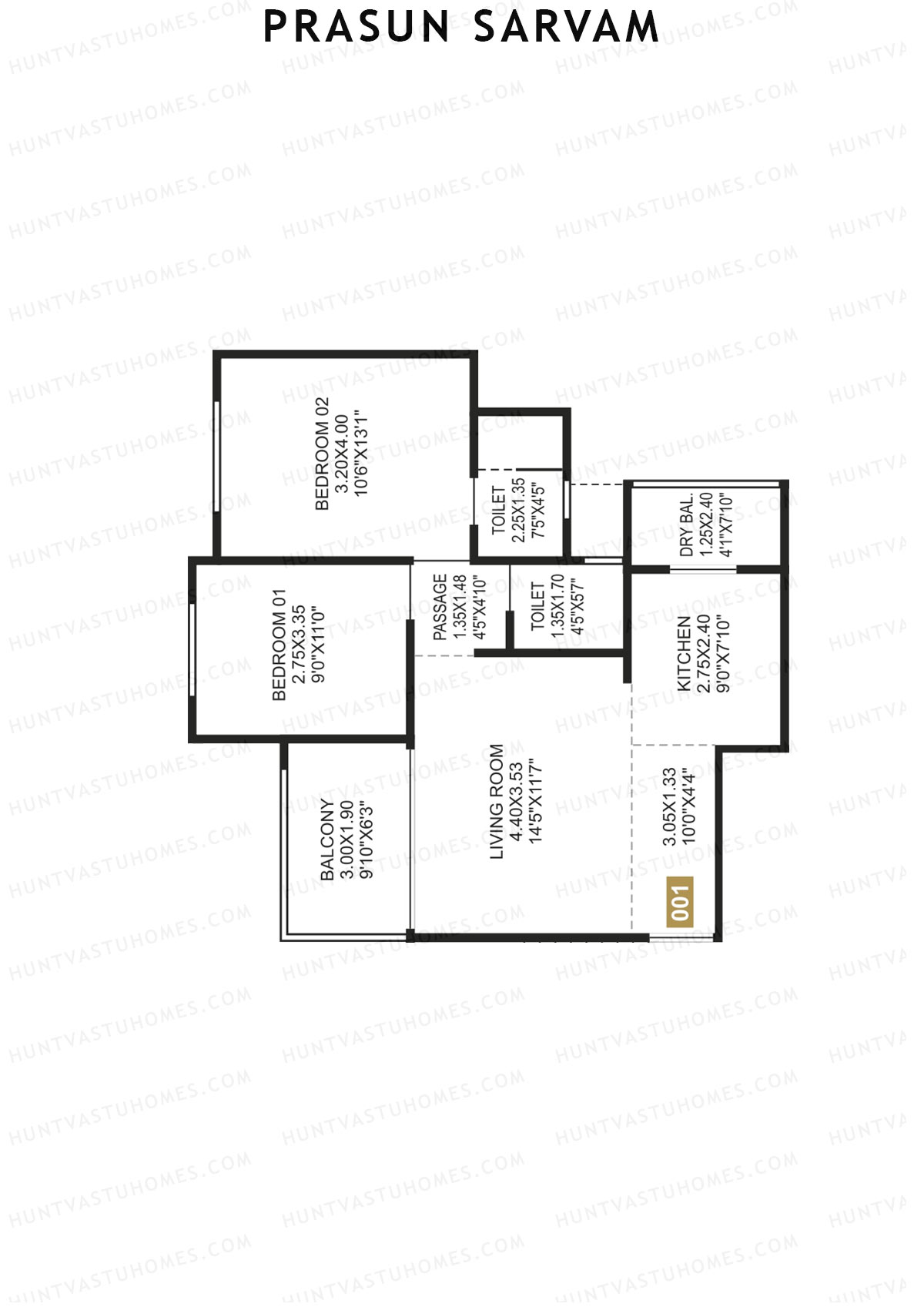 Prasun Sarvam Wing C Unit 1 Floor Plan