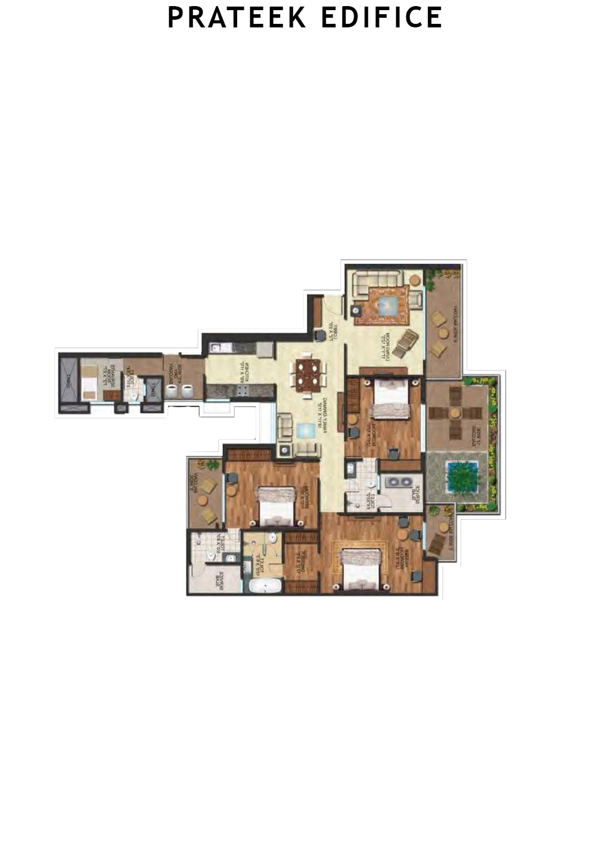Prateek Edifice Tower A Unit 1 Floor Plan