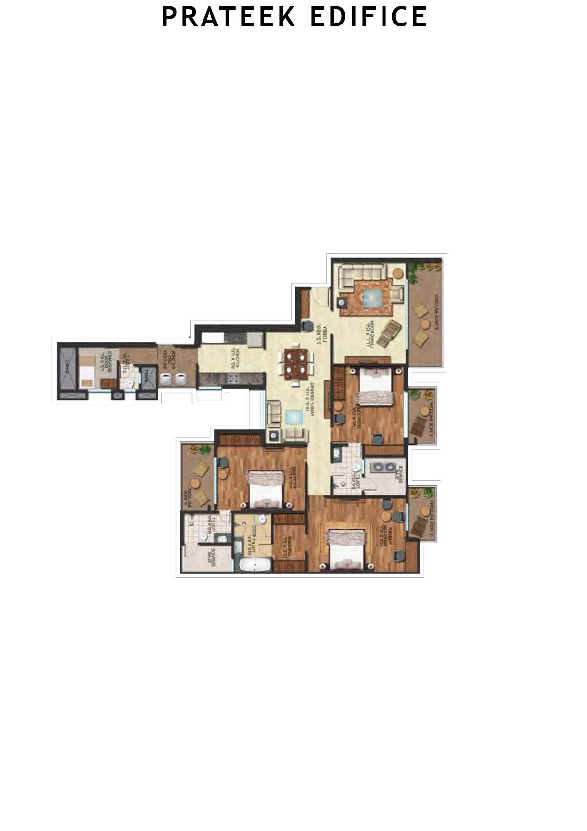 Prateek Edifice Tower A Unit 1 Floor Plan