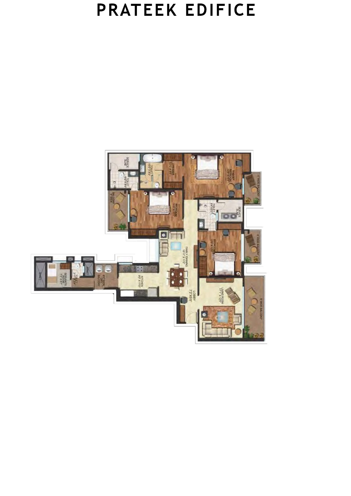 Prateek Edifice Tower C Unit 6 Floor Plan