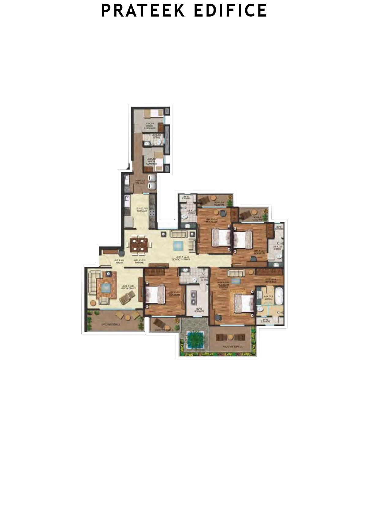 Prateek Edifice Tower D Unit 8 Floor Plan