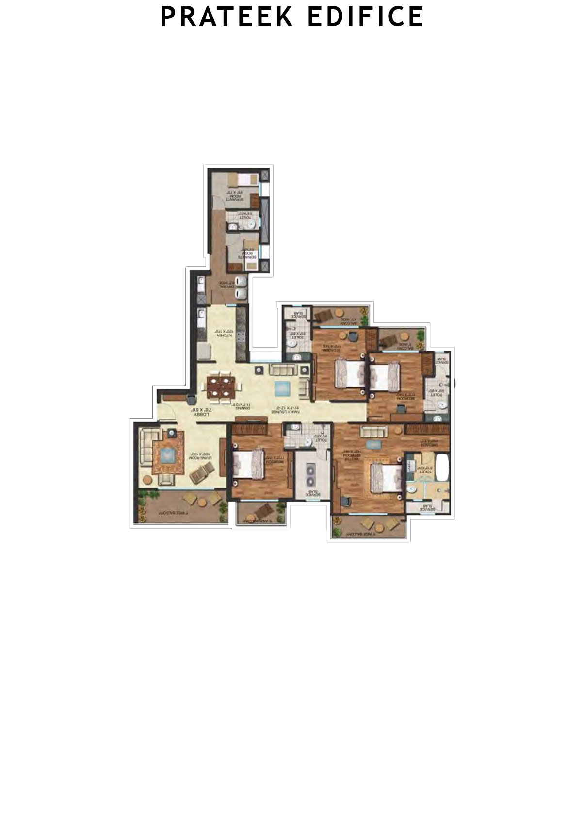 Prateek Edifice Tower D Unit 8 Floor Plan