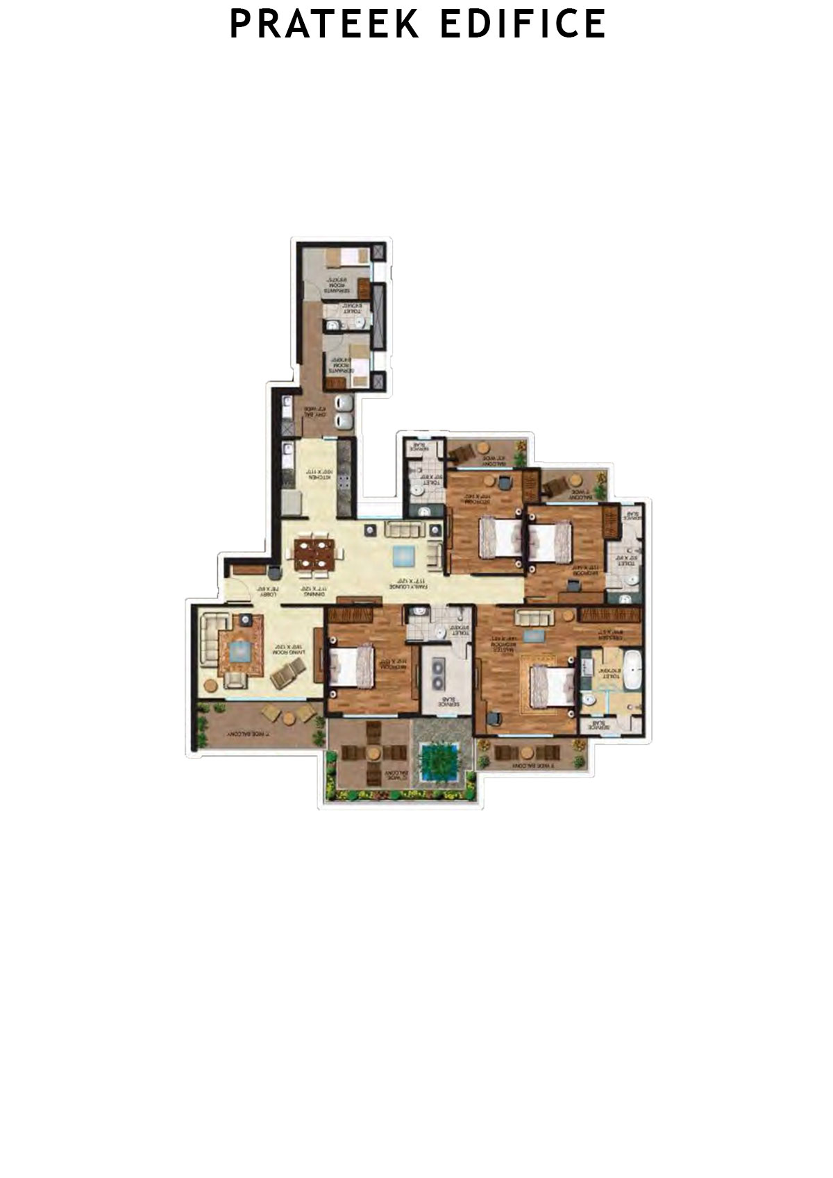 Prateek Edifice Tower D Unit 8 Floor Plan