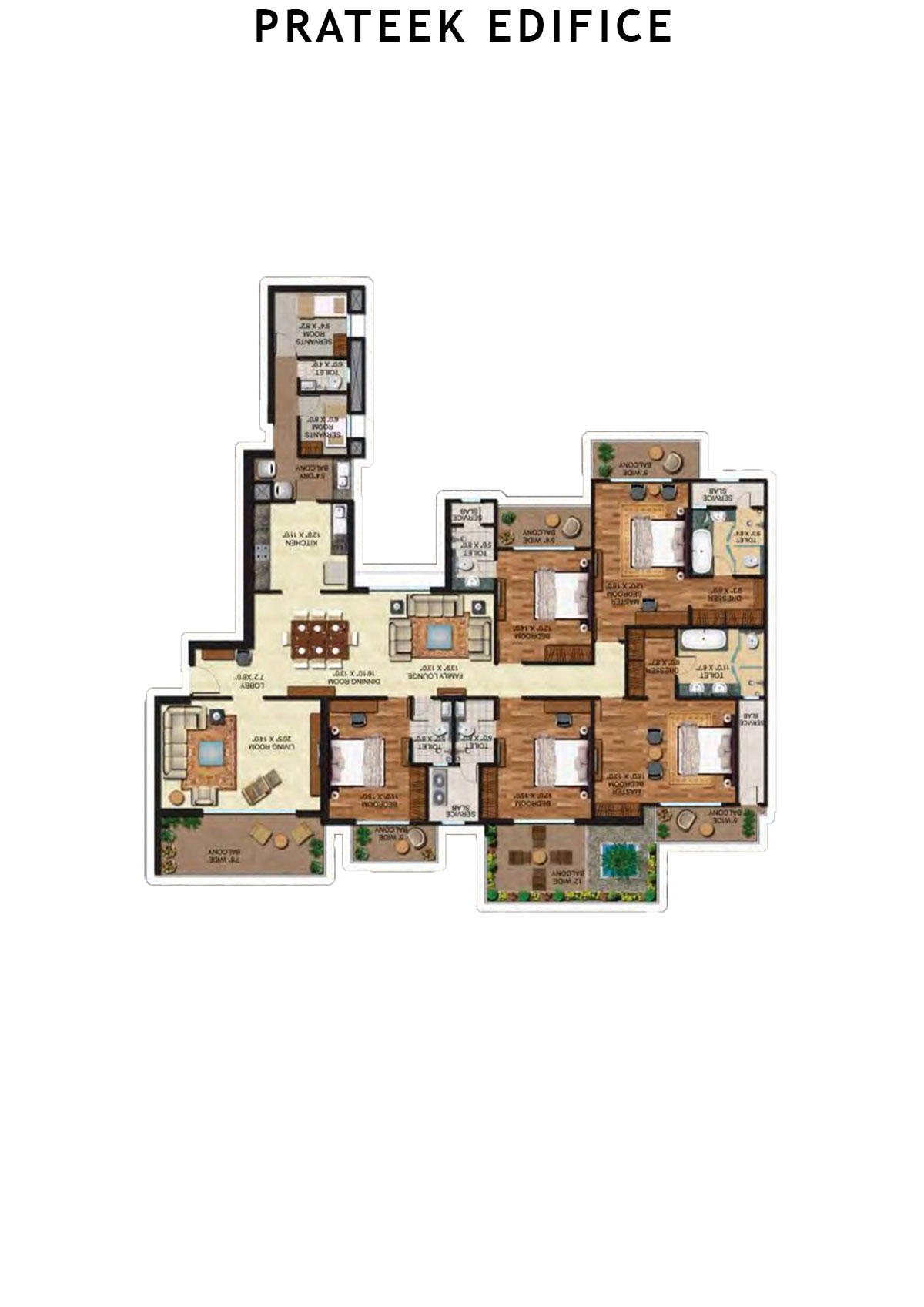 Prateek Edifice Tower E Unit 10 Floor Plan