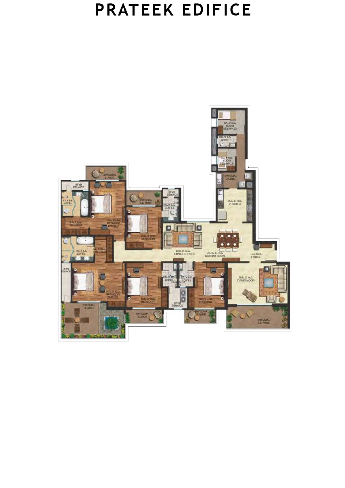 Prateek Edifice Tower E Unit 9 Floor Plan