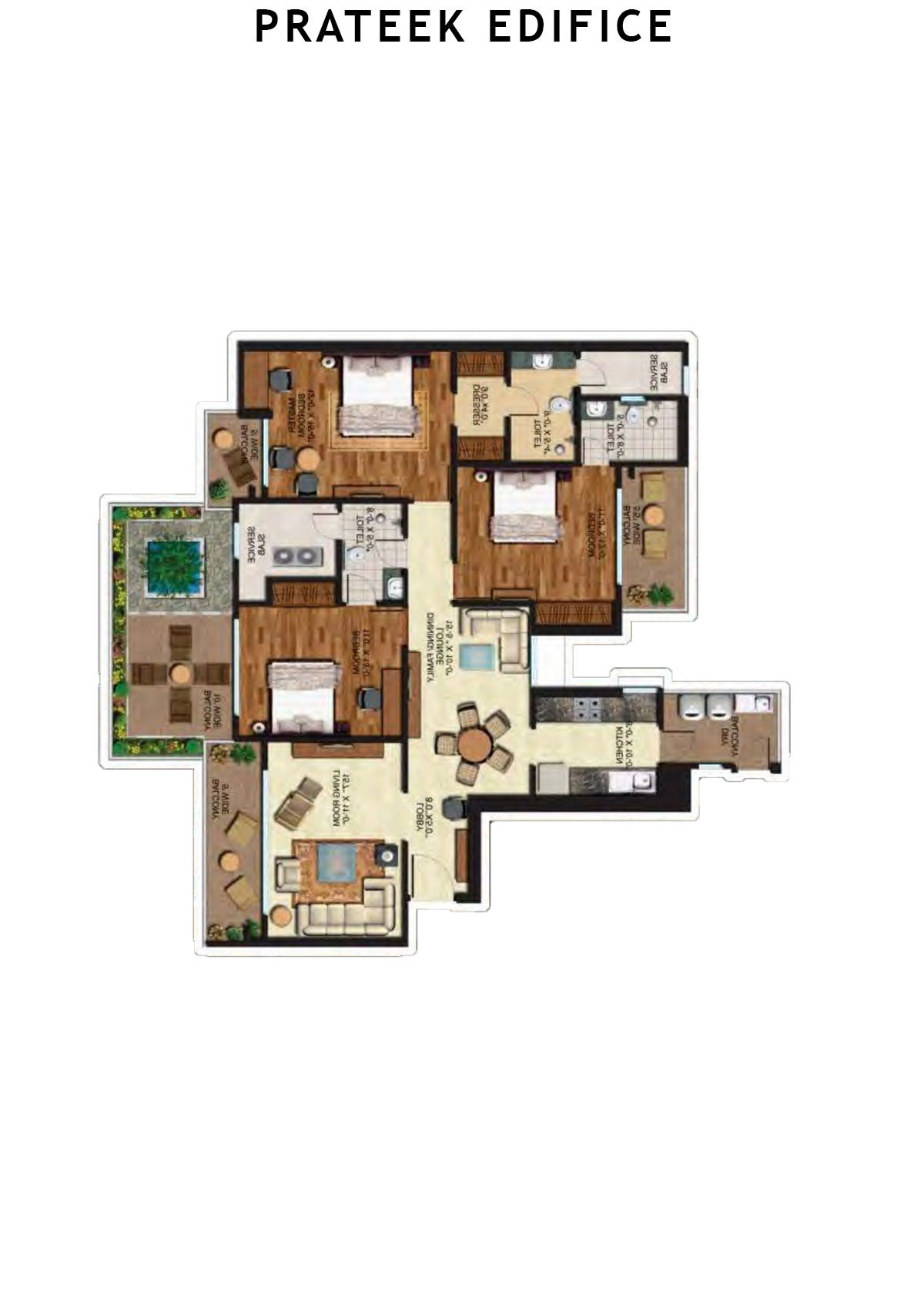 Prateek Edifice Tower H Unit 16 Floor Plan