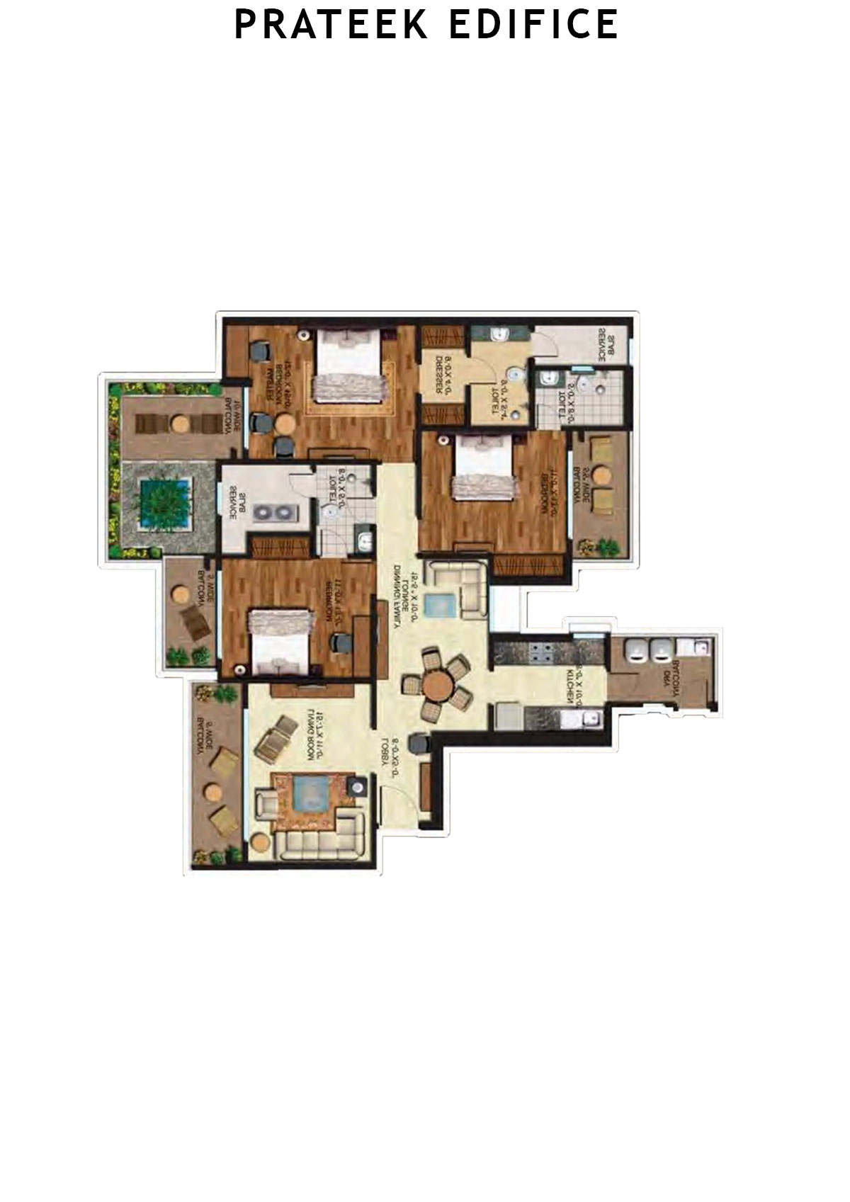 Prateek Edifice Tower H Unit 16 Floor Plan