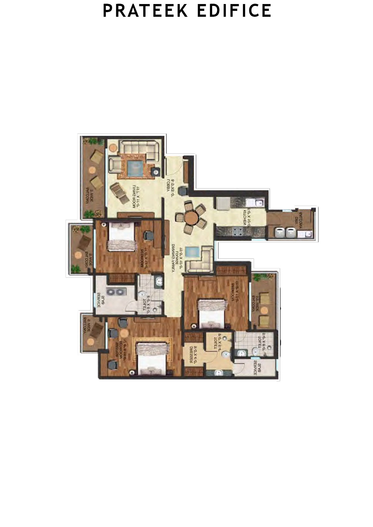 Prateek Edifice Tower H Unit 17 Floor Plan