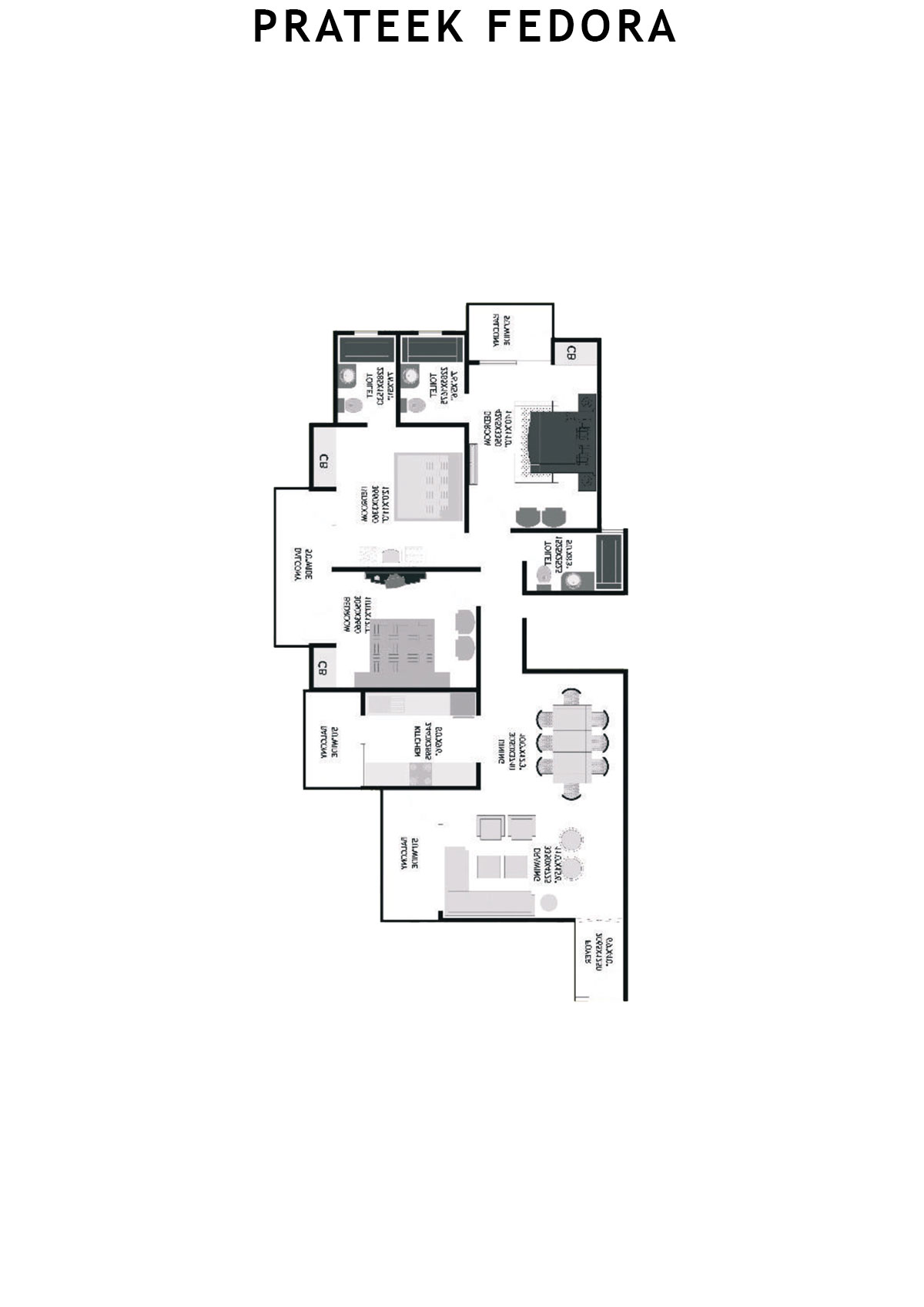 Prateek Fedora Tower A Unit 1 (Type C) Floor Plan