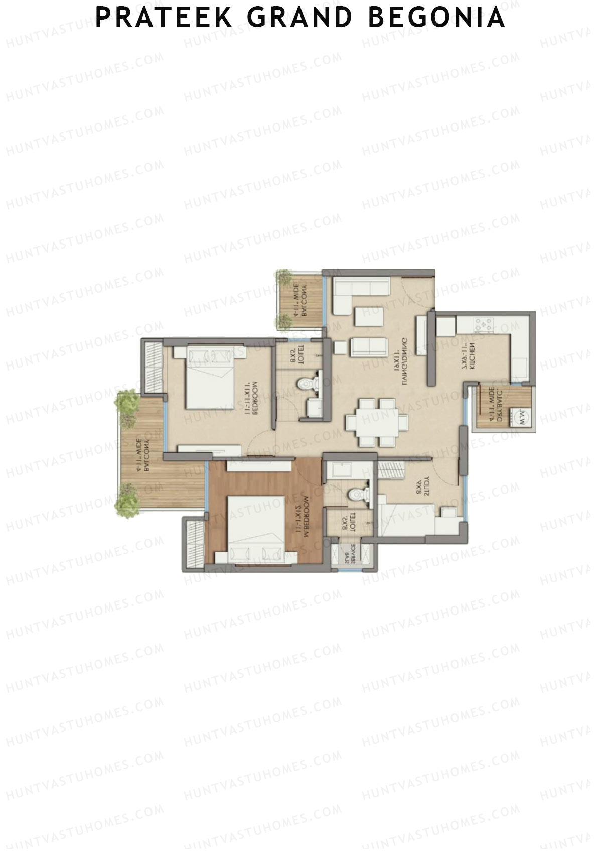 Prateek Grand Begonia Tower B11 Unit 7 Floor Plan