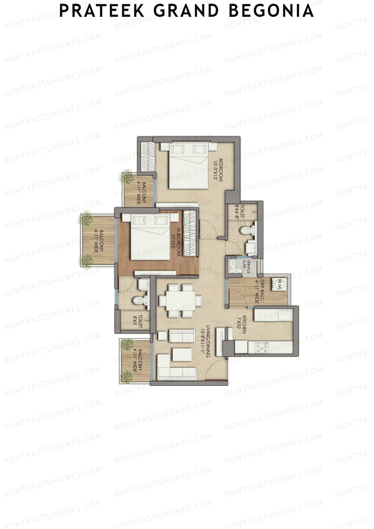 Prateek Grand Begonia Tower B11 Unit 8 Floor Plan