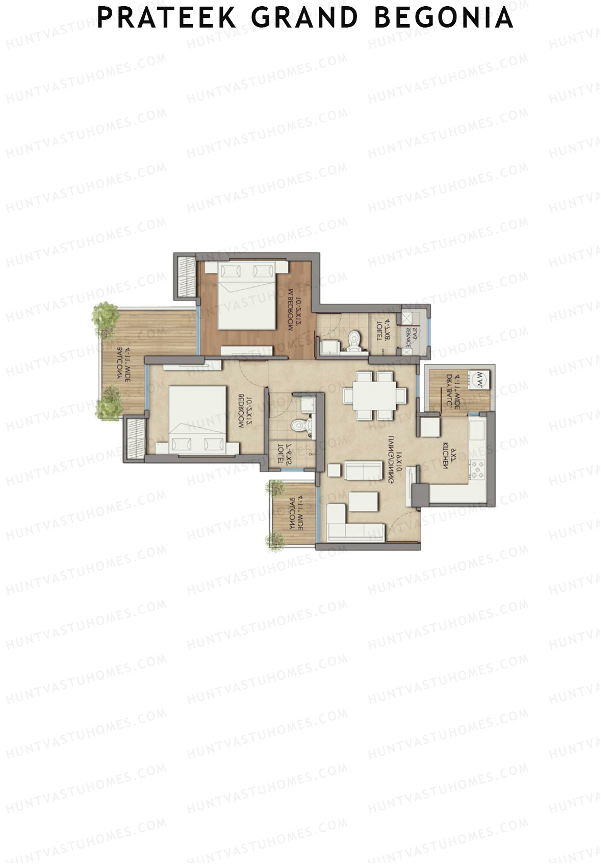 Prateek Grand Begonia Tower B4 Unit 6 Floor Plan