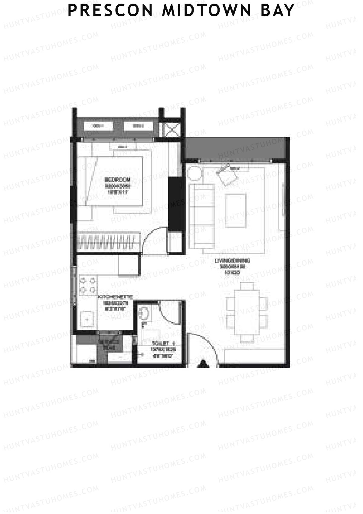 Prescon Midtown Bay Tower 1 Unit 11 Floor Plan