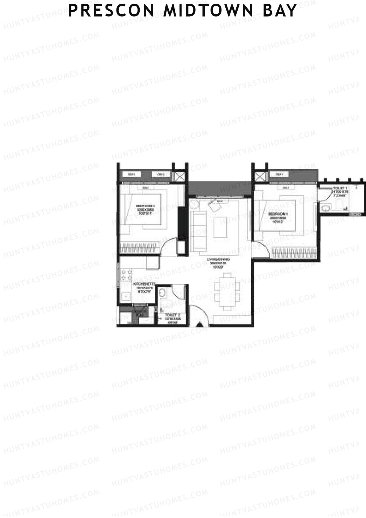 Prescon Midtown Bay Tower 1 Unit 11 Floor Plan