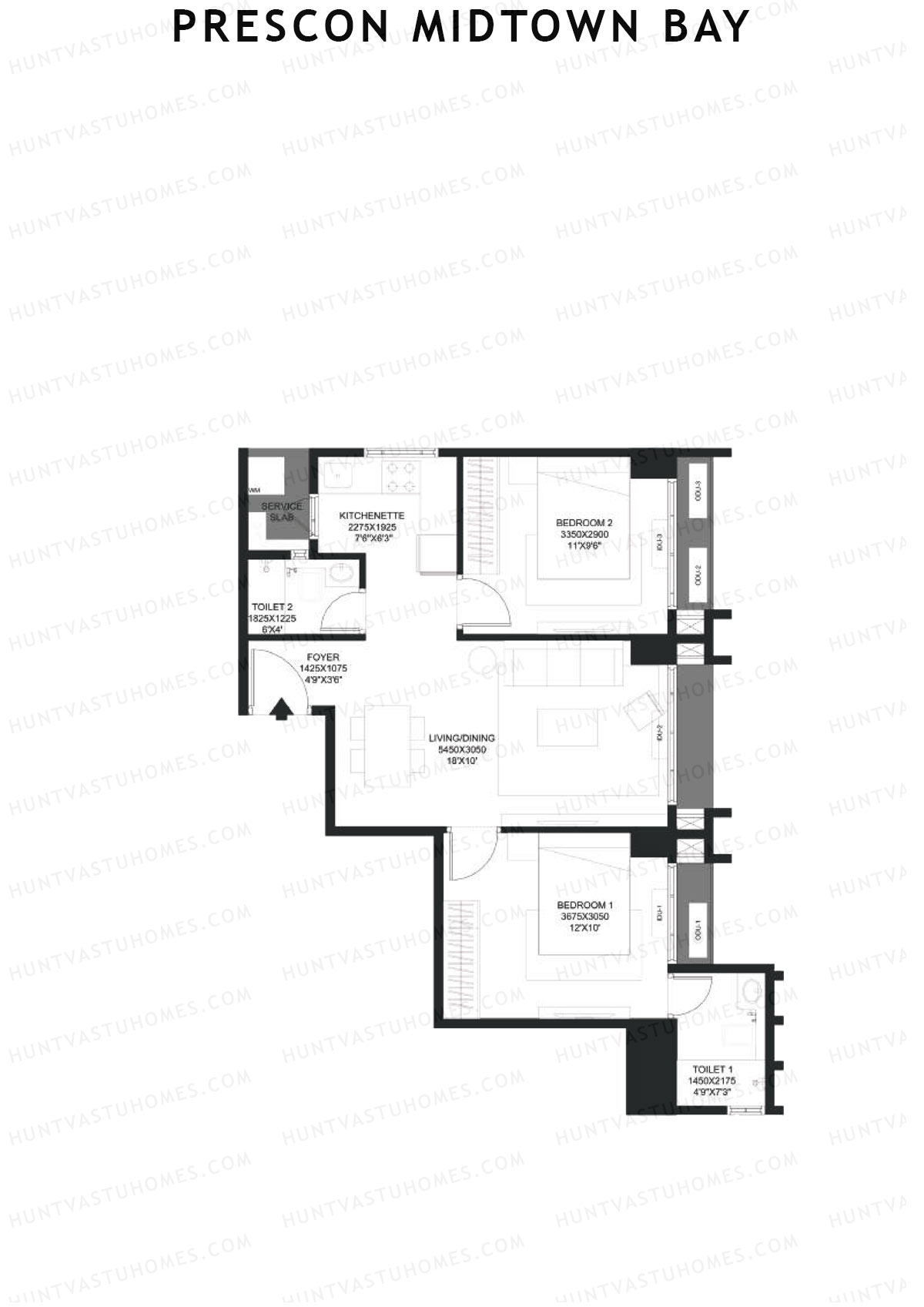 Prescon Midtown Bay Tower 1 Unit 1 Floor Plan