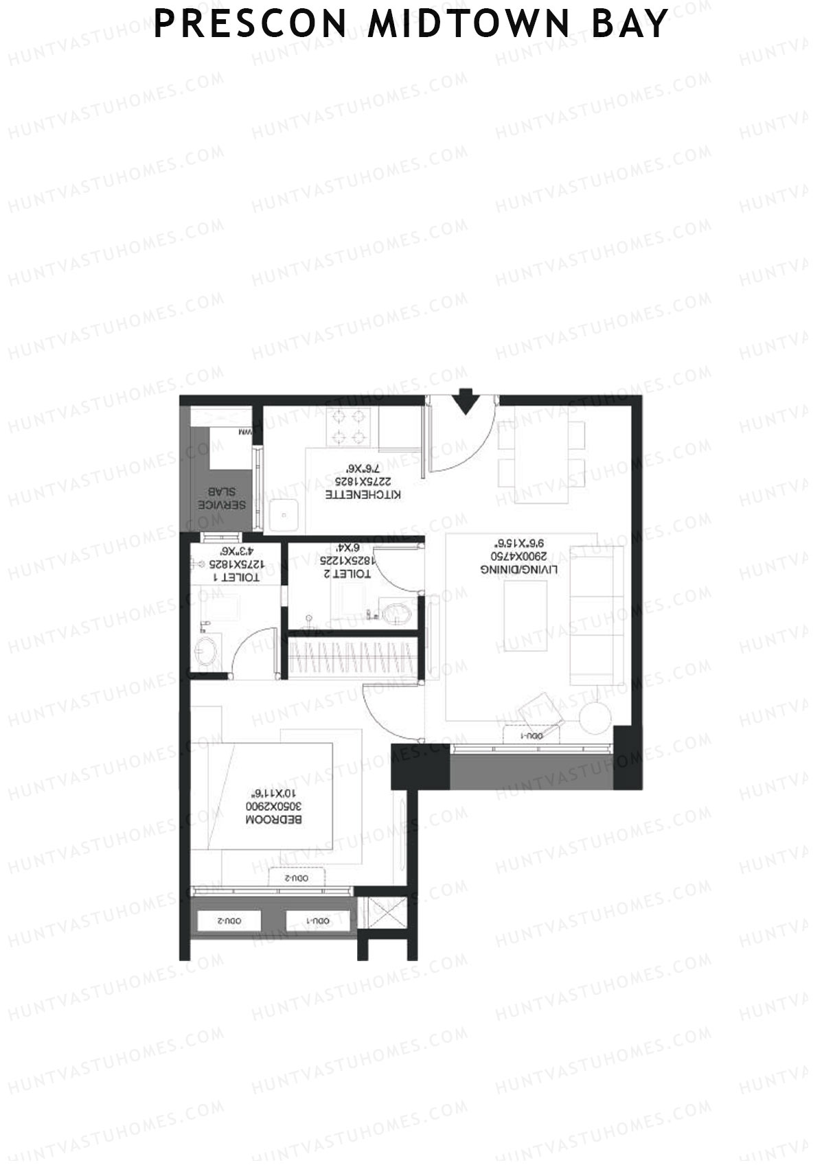 Prescon Midtown Bay Tower 1 Unit 4 Floor Plan