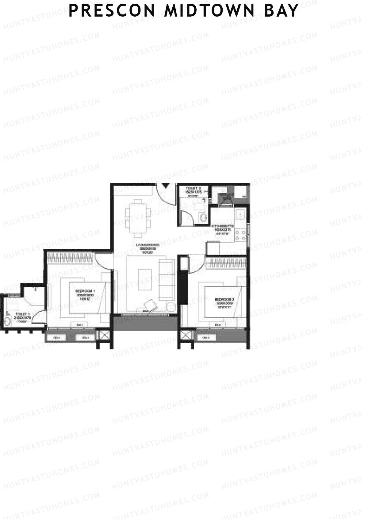 Prescon Midtown Bay Tower 1 Unit 5 Floor Plan