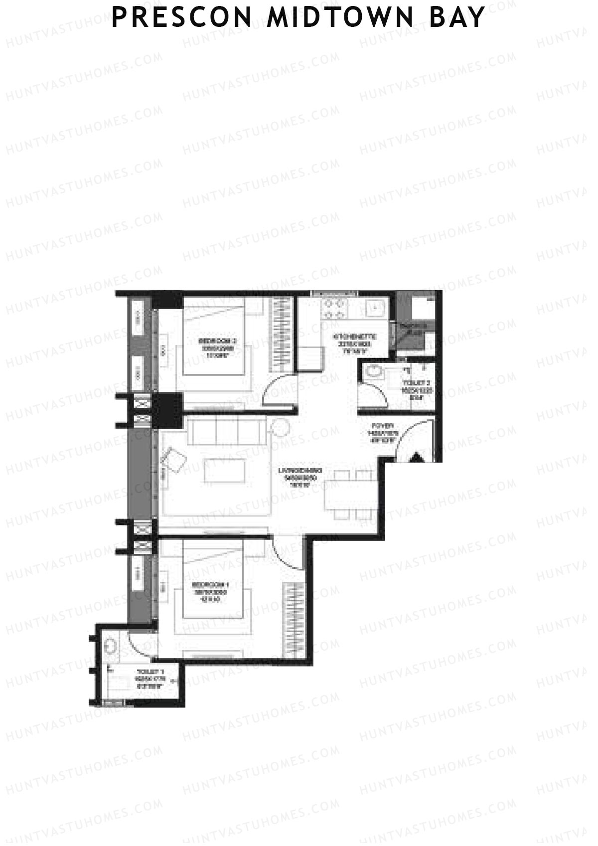 Prescon Midtown Bay Tower 1 Unit 6 Floor Plan