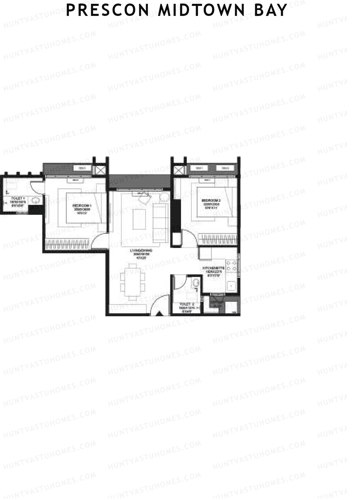 Prescon Midtown Bay Tower 1 Unit 8 Floor Plan