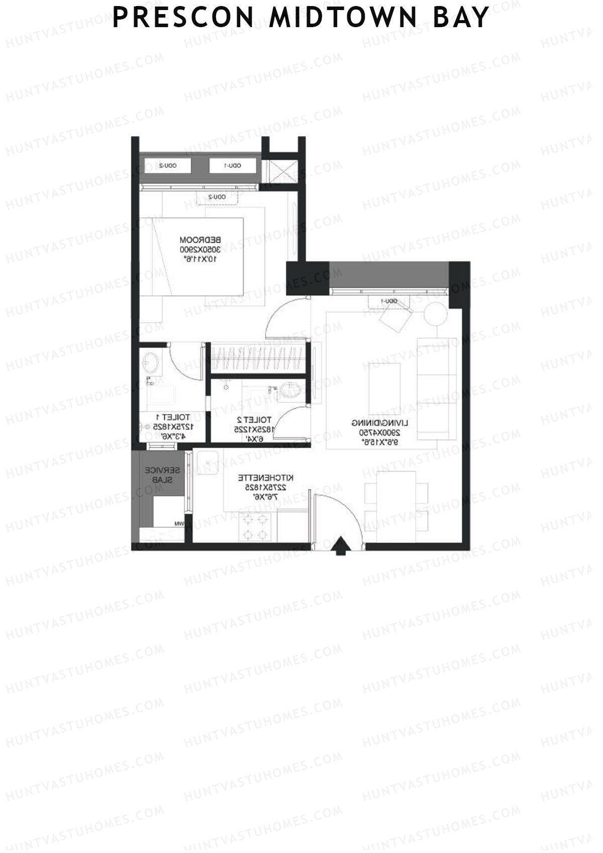 Prescon Midtown Bay Tower 1 Unit 9 Floor Plan