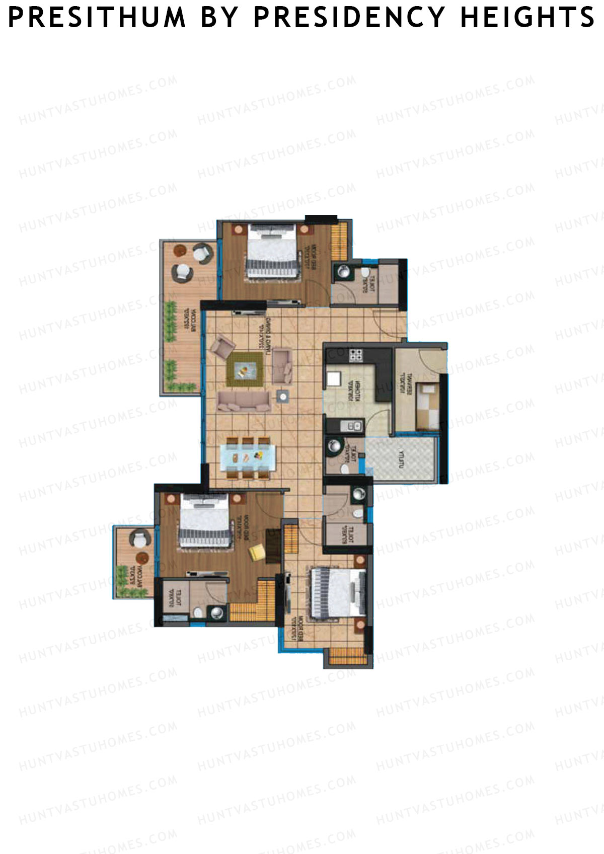 Presithum By Presidency Heights Tower 7 Unit 1 Floor Plan