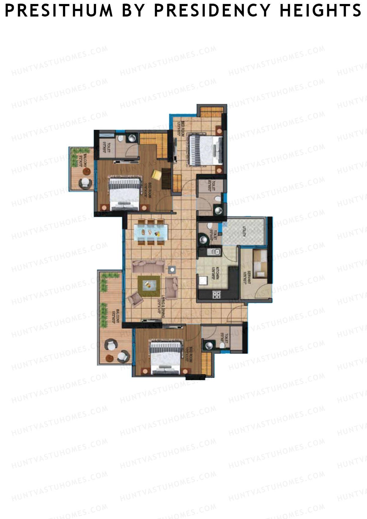 Presithum By Presidency Heights Tower 7 Unit 2 Floor Plan