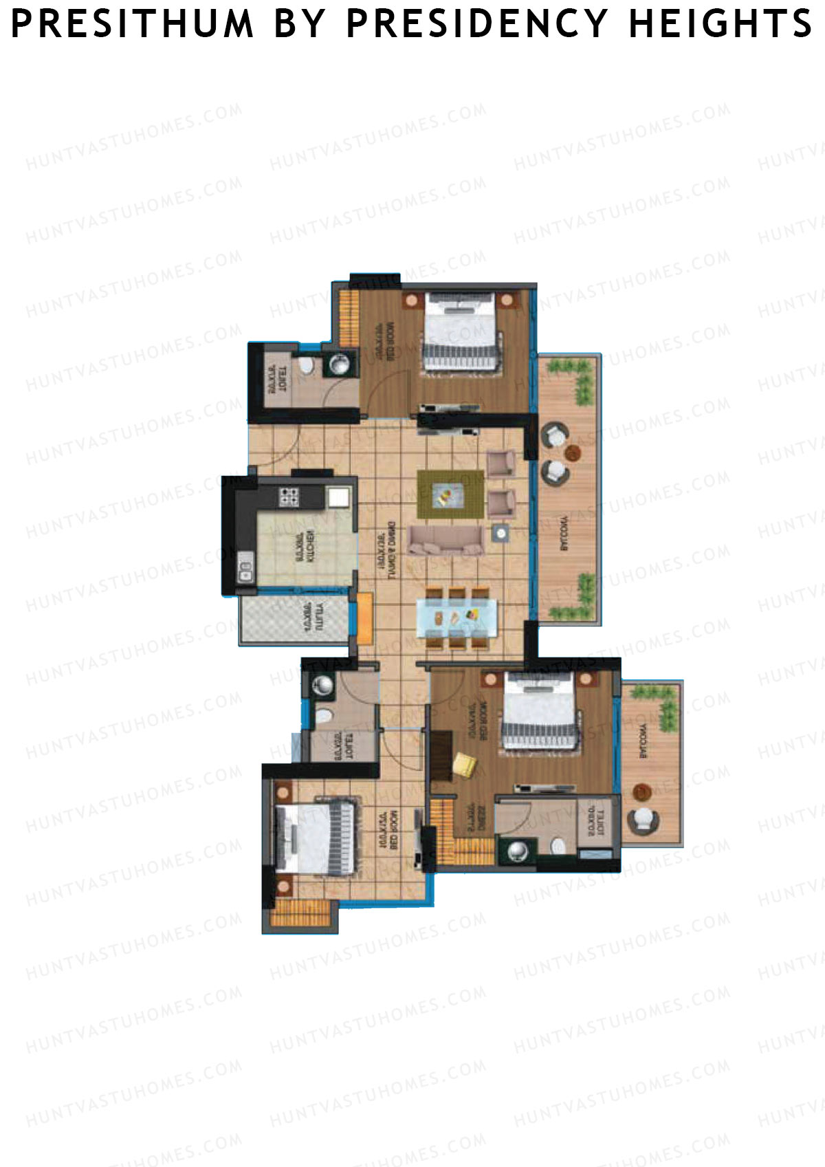 Presithum By Presidency Heights Tower 7 Unit 3 Floor Plan