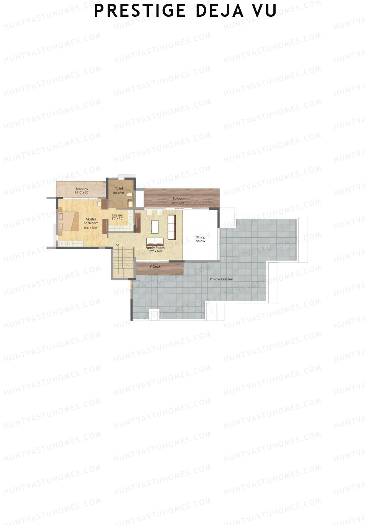 Prestige Deja Vu Tower A Unit 2 Type B1 (Penthouse) Floor Plan