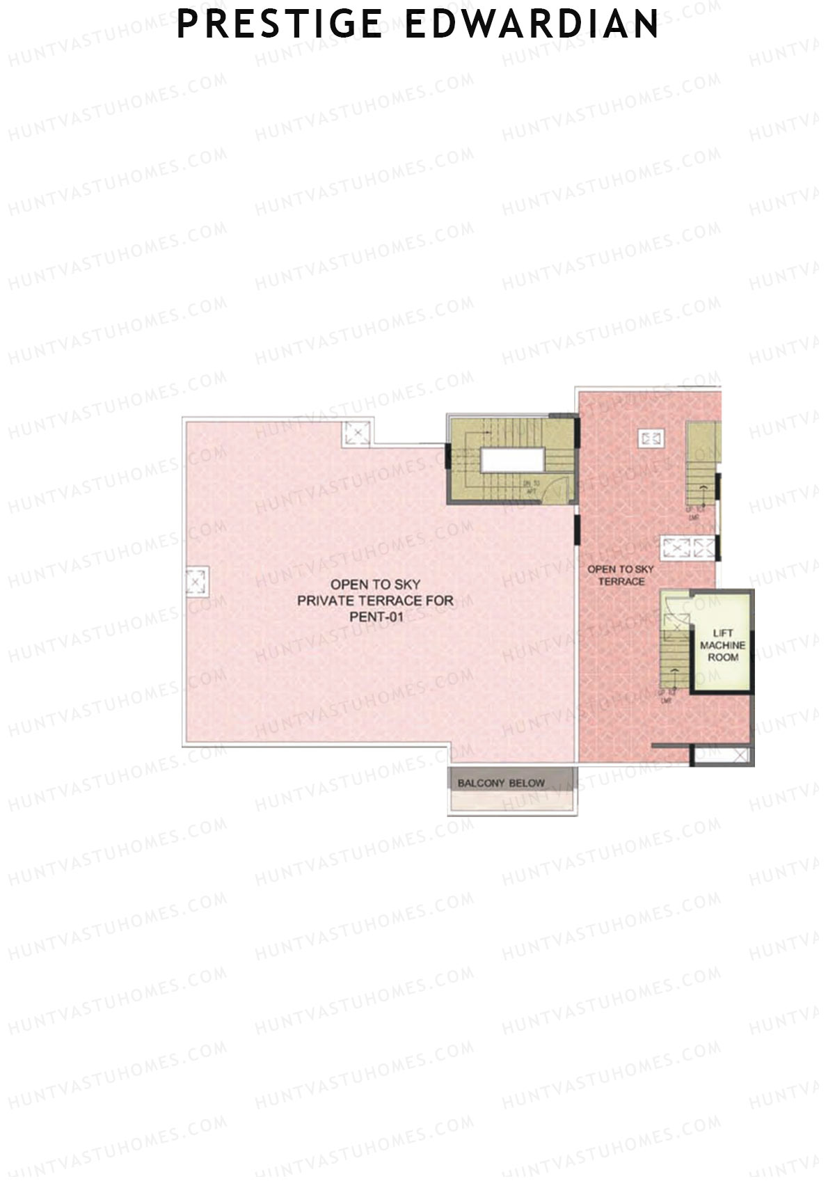 Prestige Edwardian Block A Unit 1 Type (Penthouse) Floor Plan