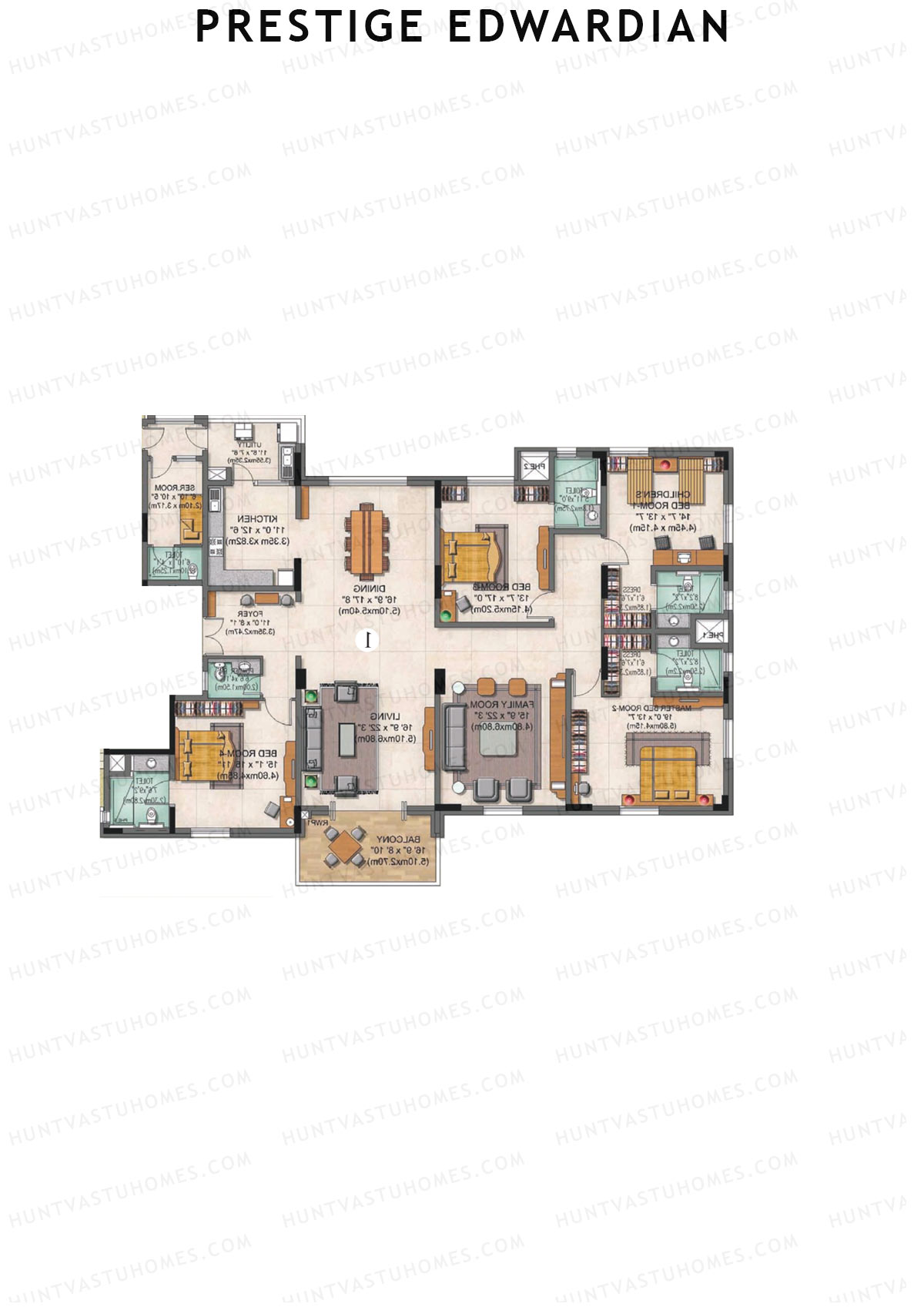 Prestige Edwardian Block A Unit 2 Floor Plan